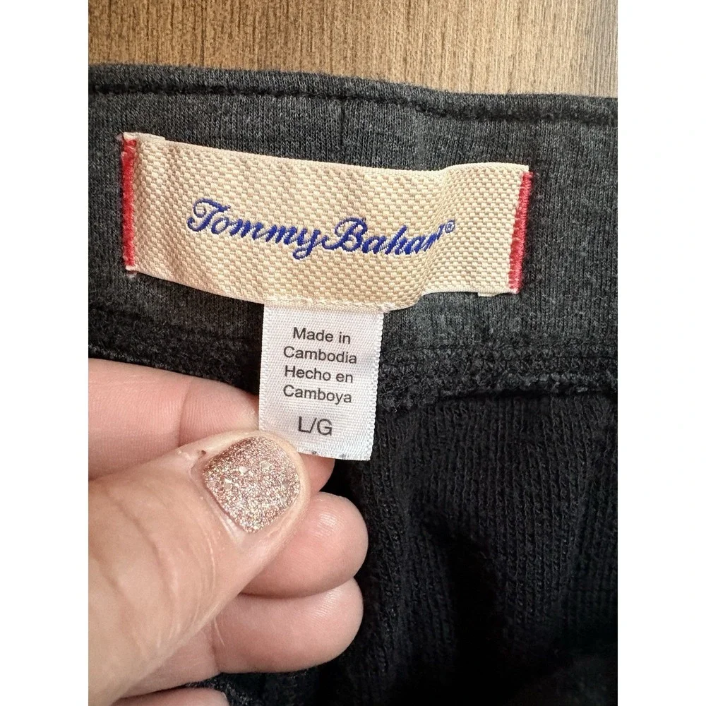 Tommy Bahama Lounge Pants Pajama Bottoms Pjs Men's Large Dark Gray Pockets